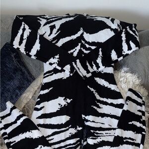 Black and White Zebra Print Jumpsuit